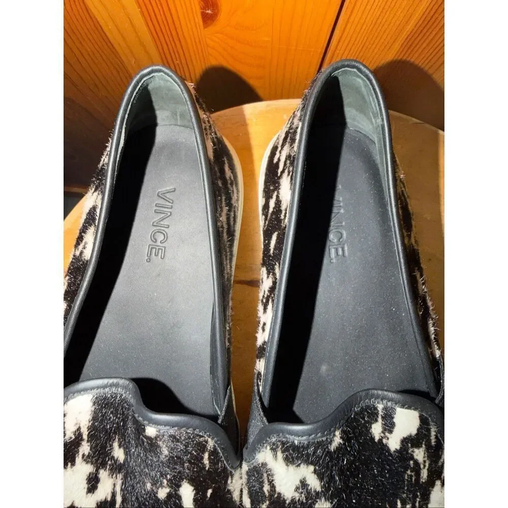 Vince Blair Calf Hair Printed Slip On Sneakers Size 7M